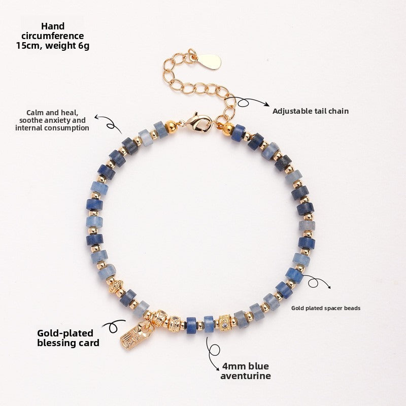 Blue Aventurine Adjustable Bracelet