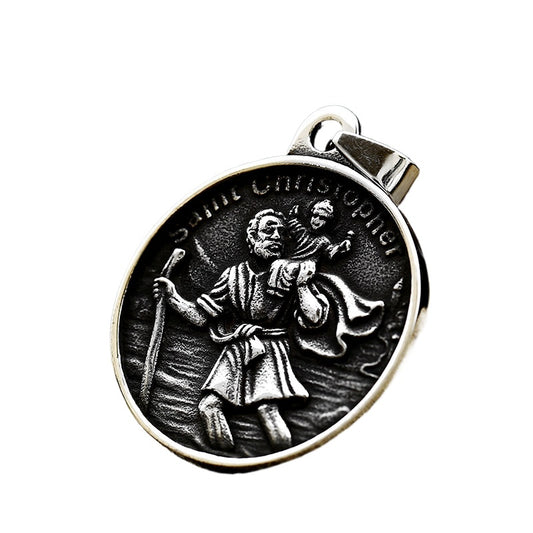 European and American Retro Stainless Steel Letter Pendant Tag for Men