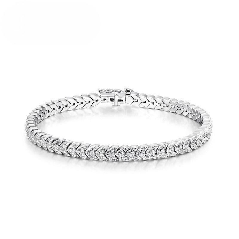 S925 Sterling Silver Zircon Signature Bracelet