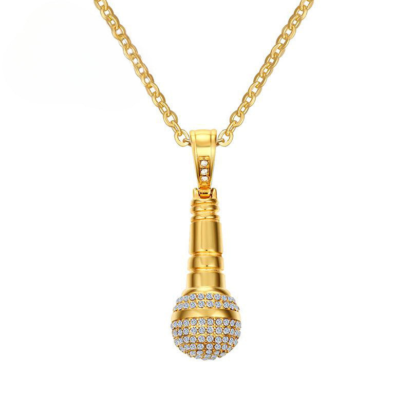 Men's Pendant Titanium Steel Jewelry Gold Necklace for Men