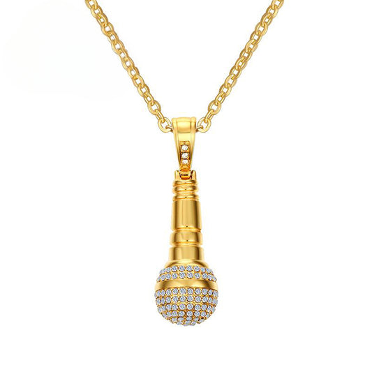 Men's Pendant Titanium Steel Jewelry Gold Necklace for Men