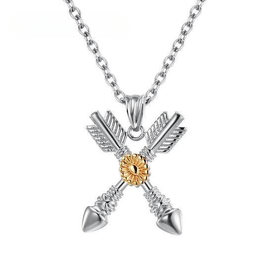 Ins Cold Wind Arrow Sunflower Trendy Pendant Necklace