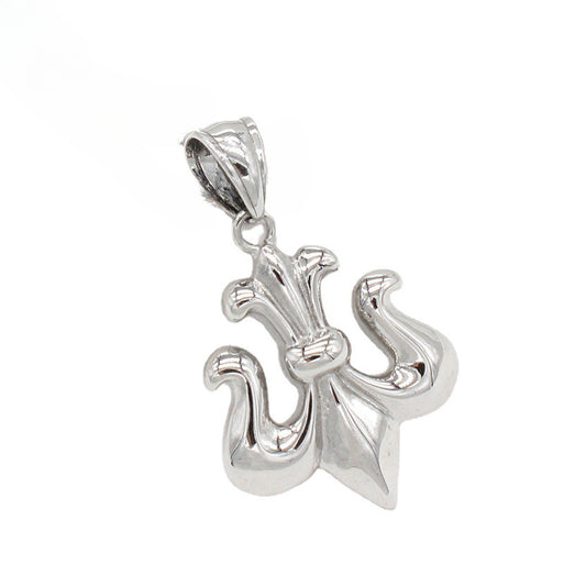 Children Flower Polished Titanium Steel Pendant for Men