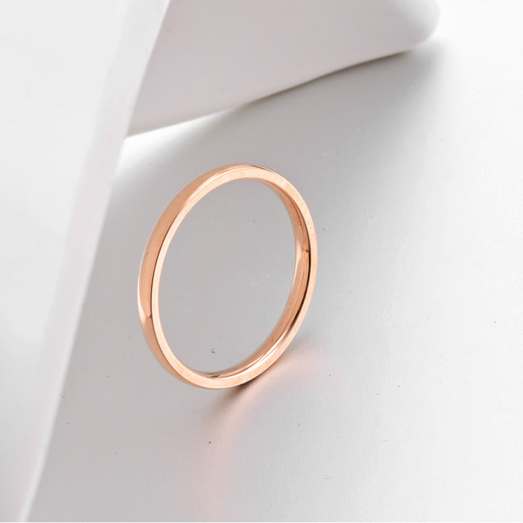 Japan And Korea Small Fresh Style Minimalist Rose Gold Tail Ring Gift