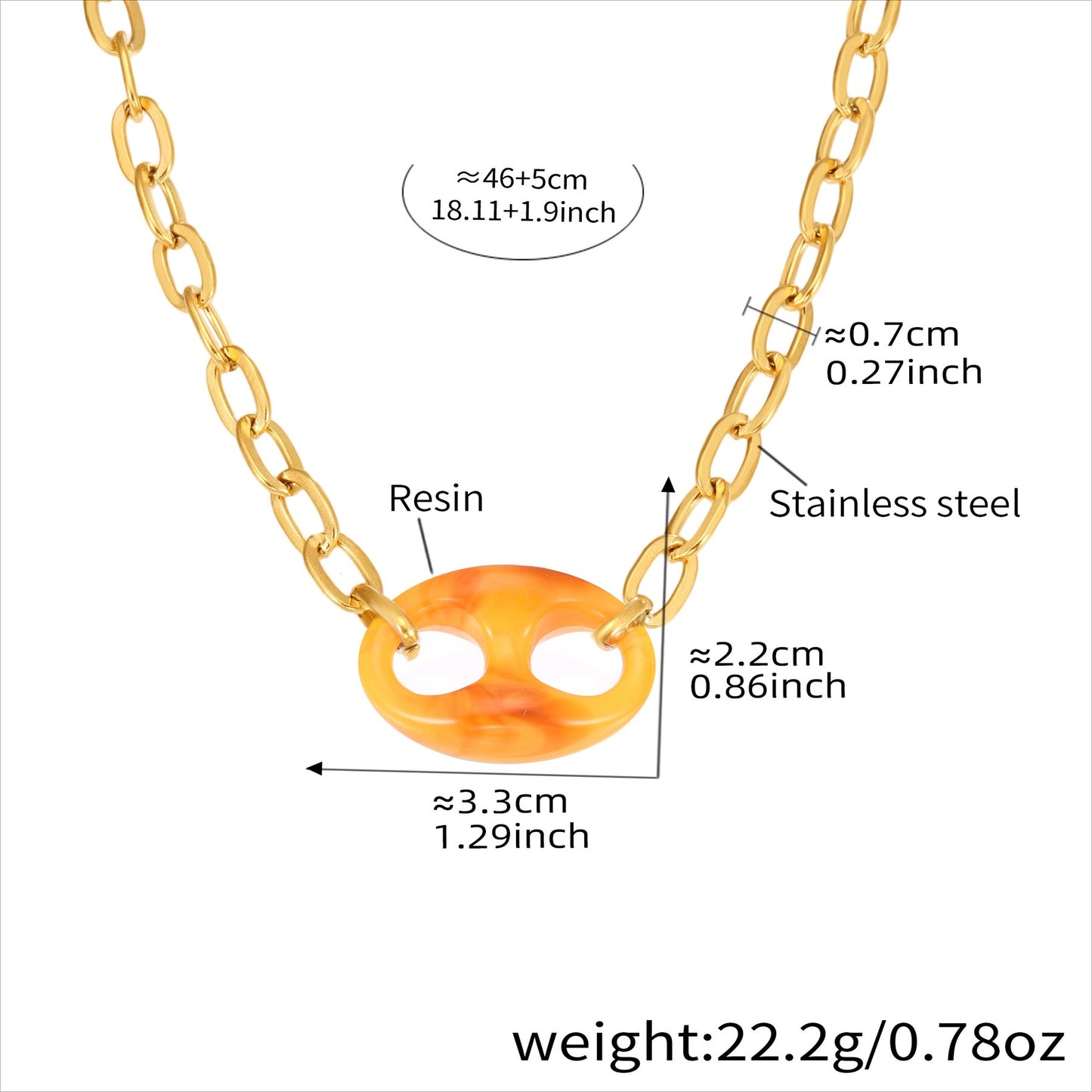Planderful Pig Nose Necklace Stainless Steel Jewelry Women