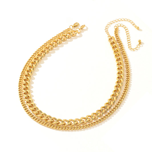 Planderful Vienna Verve Necklace – Exquisite Metal Cuban Chain Design