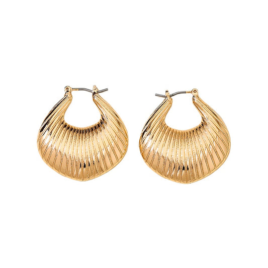 Planderful Vienna Verve Earrings – Retro Metal Chubby Design