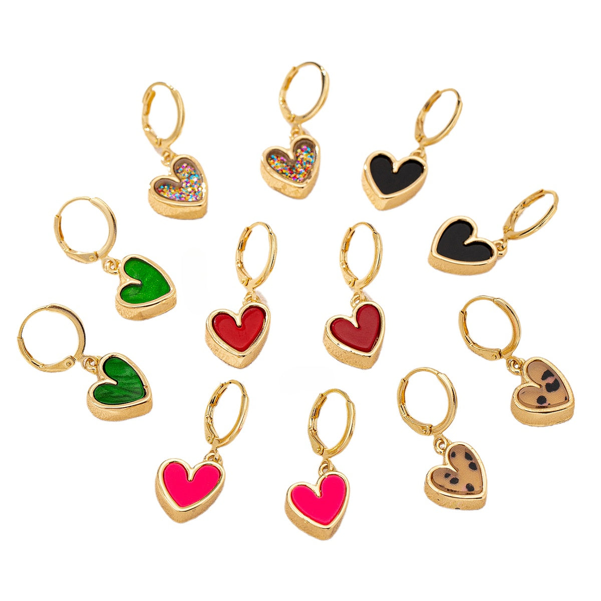 Planderful Vienna Verve Earrings Set – Fashionable Zinc Alloy Leopard Print Design