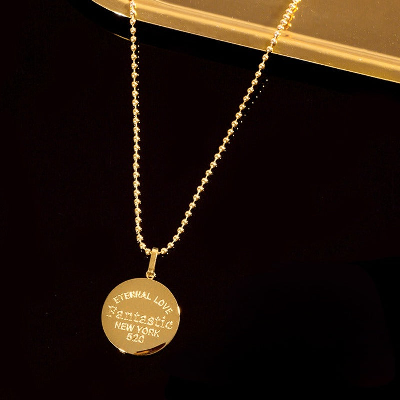 Planderful Jewelry Everyday Genie Couple Necklace With Letter Pendant In Steel Chain