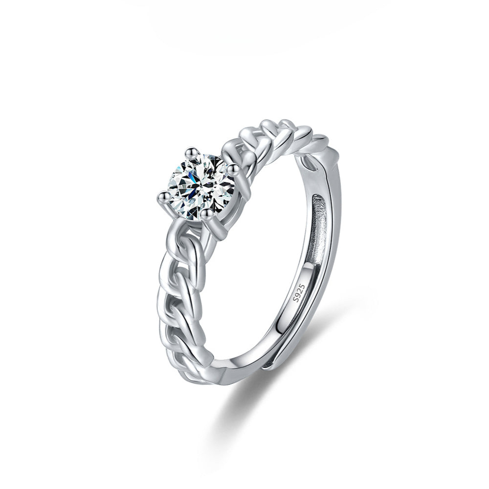 Planderful Everyday Genie Ring – Classic Four-Claw Design with Sparkling Zircon