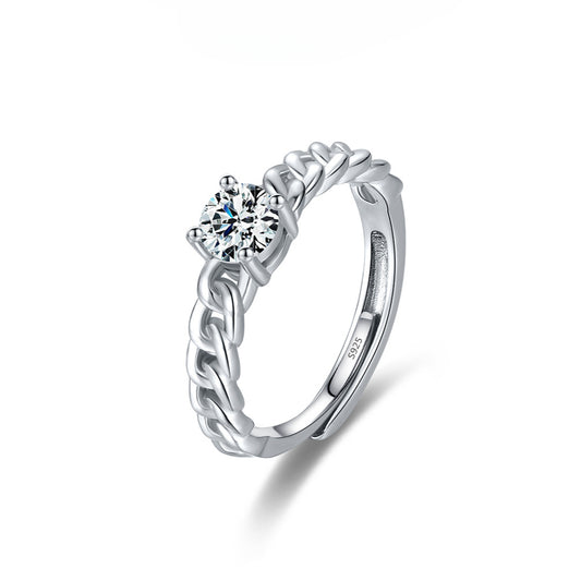 Planderful Everyday Genie Ring – Classic Four-Claw Design with Sparkling Zircon