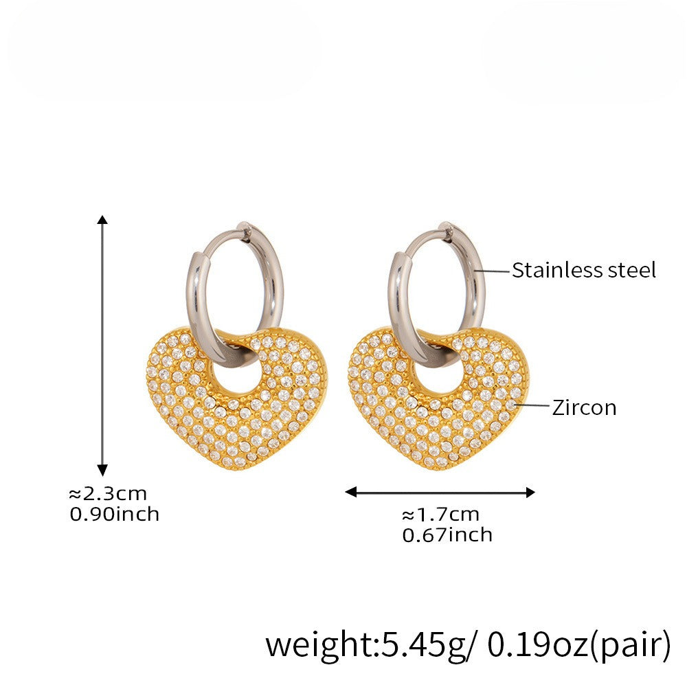 Planderful Lapis Rhombus Earrings Women Gold Plated