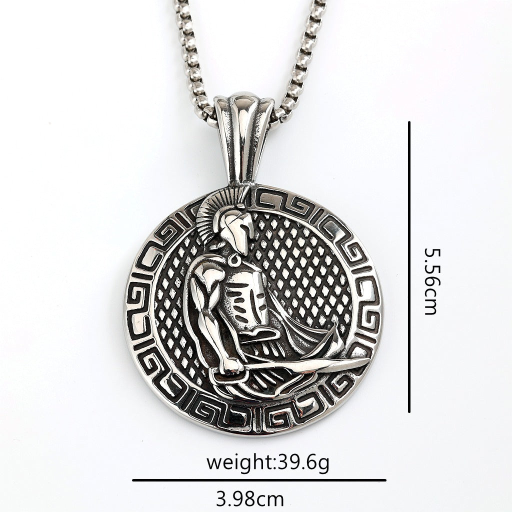 Vintage Stainless Steel Men's Pendant Necklace