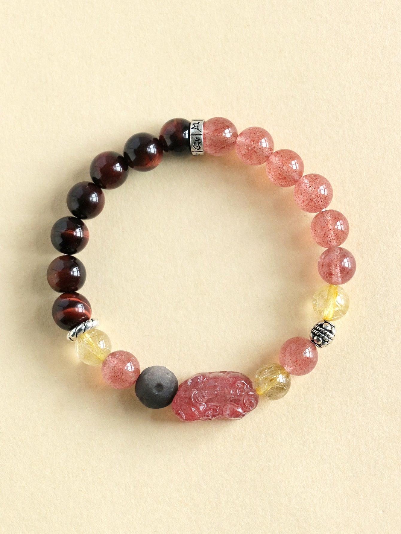 Planderful Fortune's Favor Bracelet – Stylish Tiger's Eye and Crystal Design