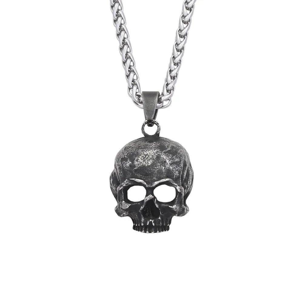 Punk Skull Stainless Steel Pendant Necklace