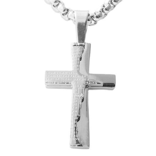 Stylish Personalized Titanium Steel Cross Pendant Necklace for Men