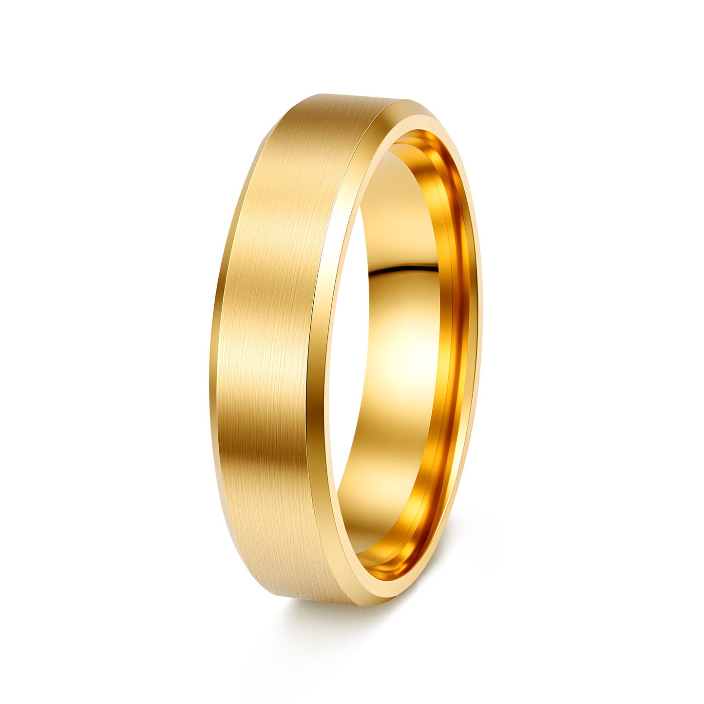 Planderful 6mm Unisex Matte Ring European American Jewelry For Protection And Everyday Wear