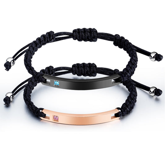 Planderful Everyday Genie Titanium Steel Couple Bracelet for Women Stylish Daily Jewelry