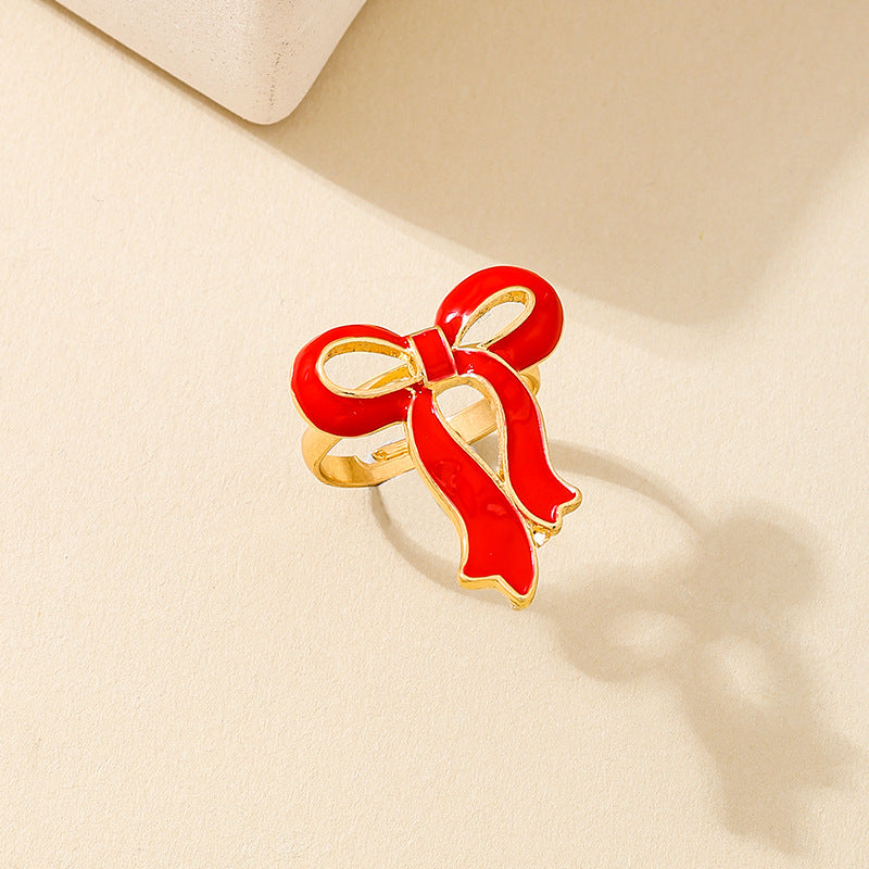 Fashionable Black Bow Ring for Women by Planderful