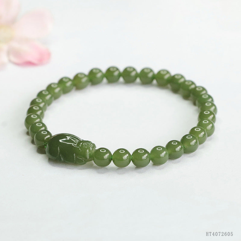 Hetian Jade Pixiu Bracelet