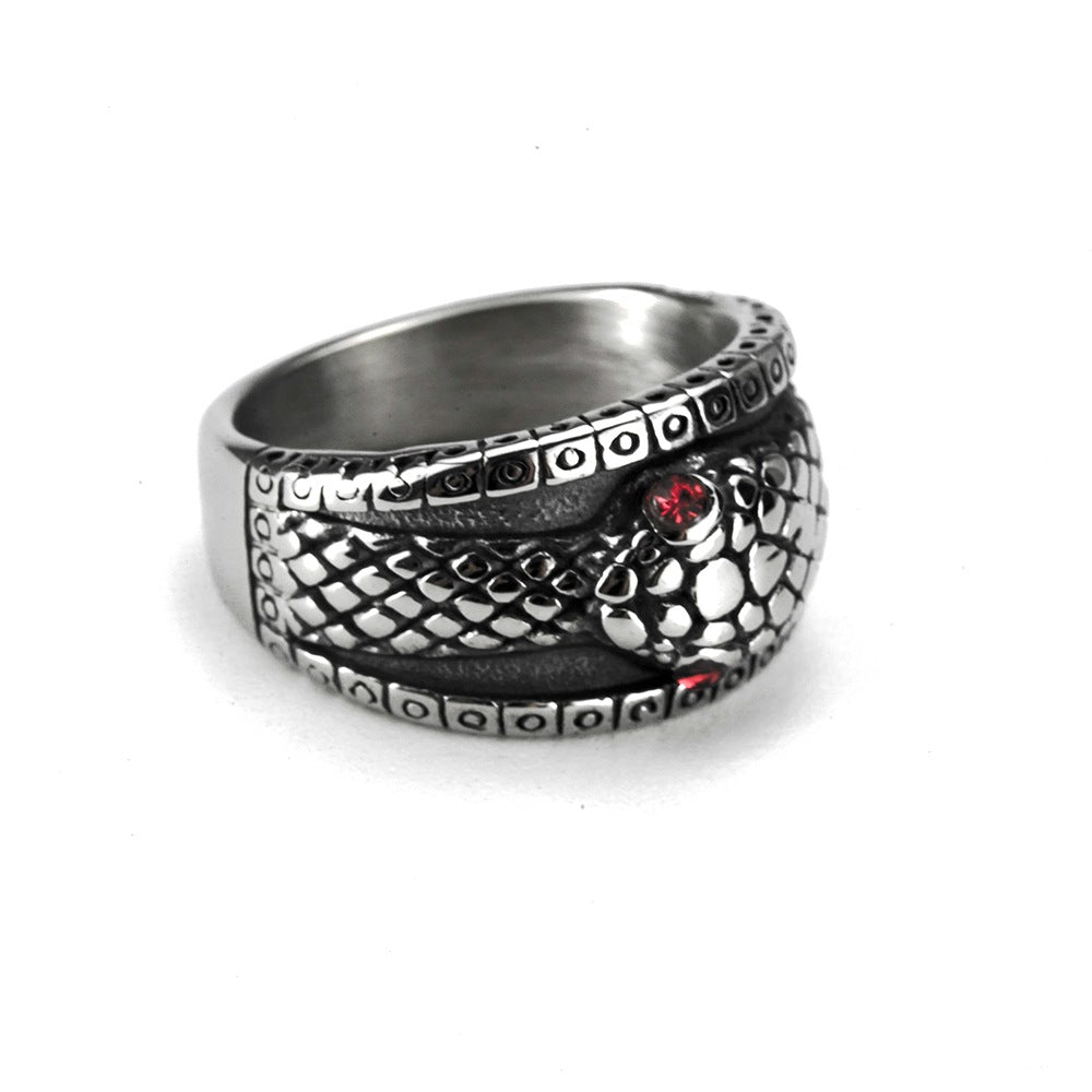 European And American Personalized Ring, Snake Design For Men