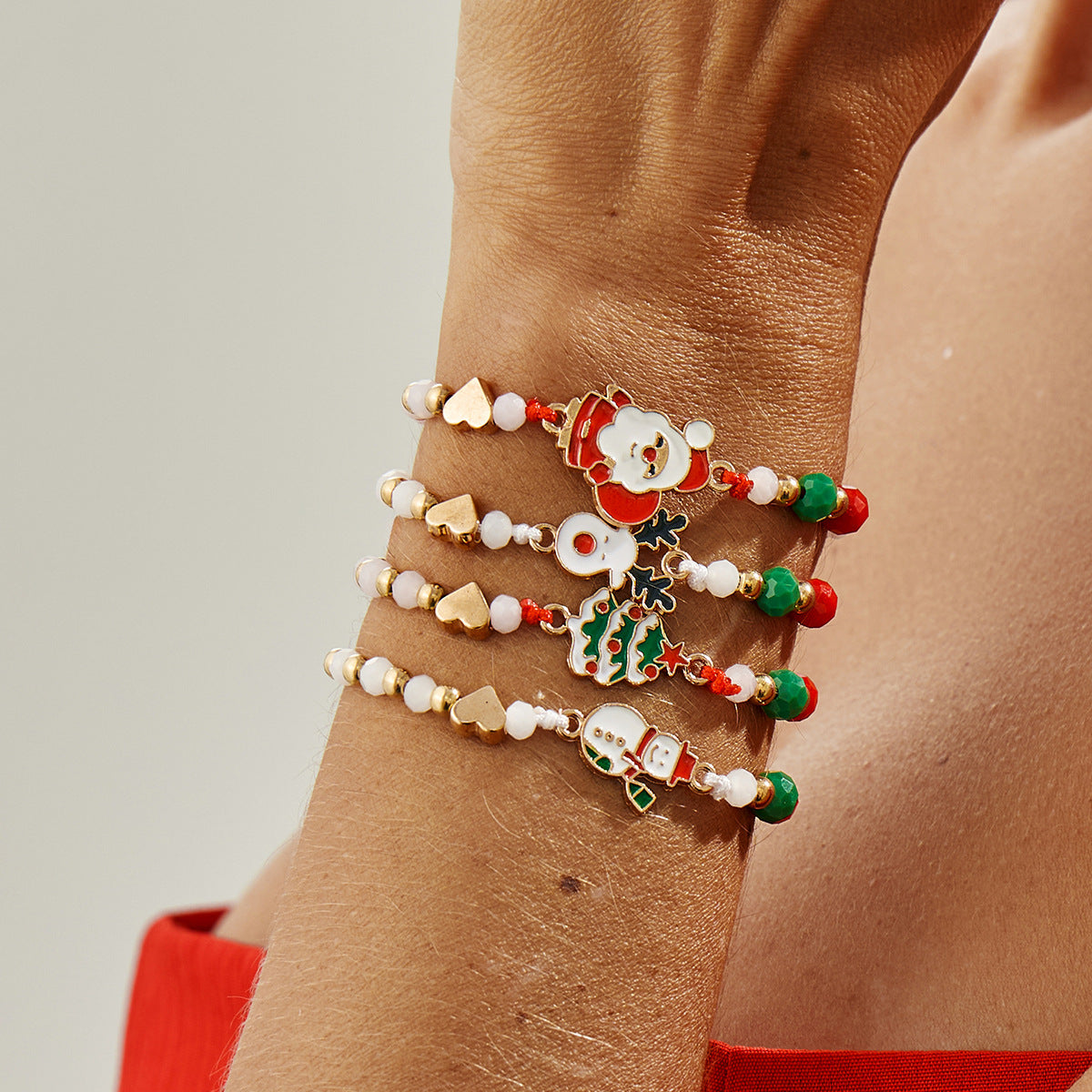 Planderful Beaded Elk Bracelet Adjustable Festive Statement Jewelry For Women Christmas Gift Vienna Verve