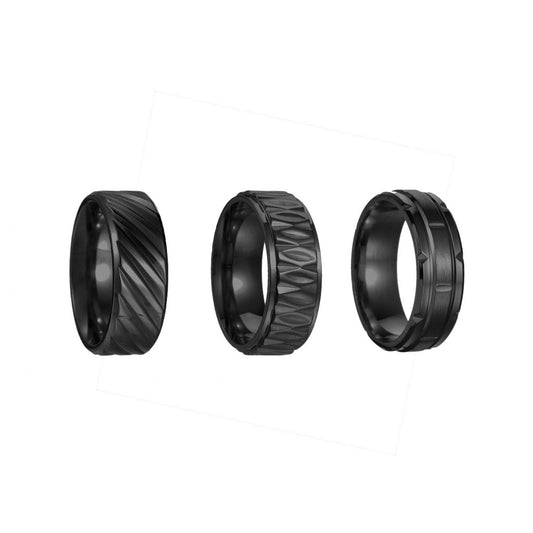 Planderful Mens Steel Ring Everyday Genie Hipster Versatile
