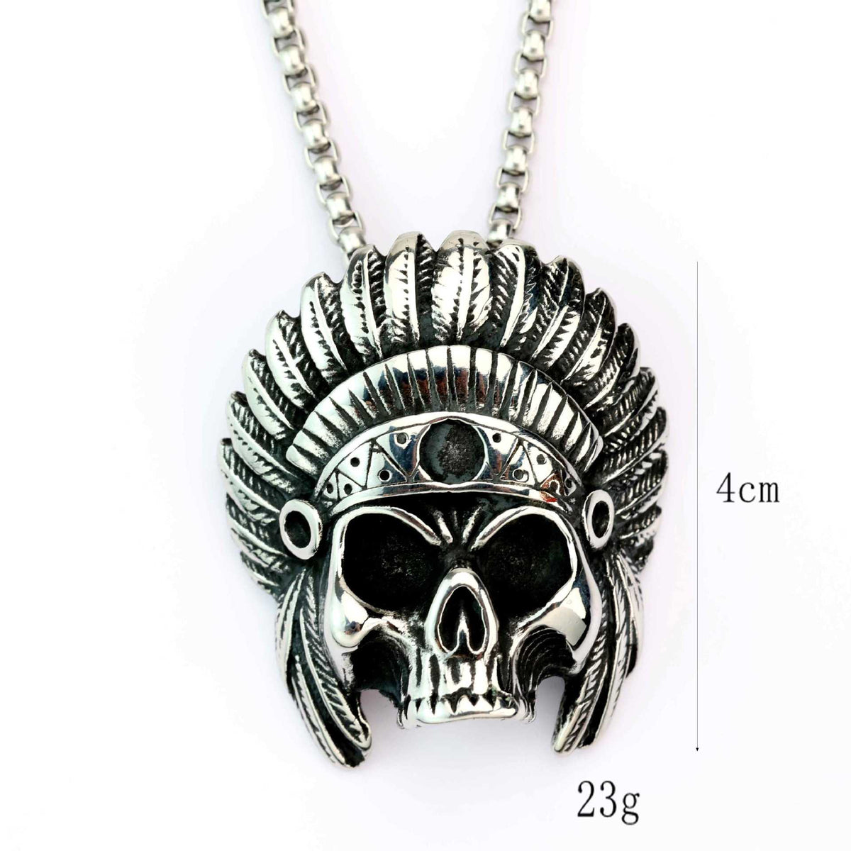 Punk Skull Stainless Steel Pendant Necklace