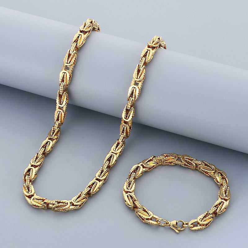 Planderful V-Byzantine Gear Bracelet For Men Titanium Steel