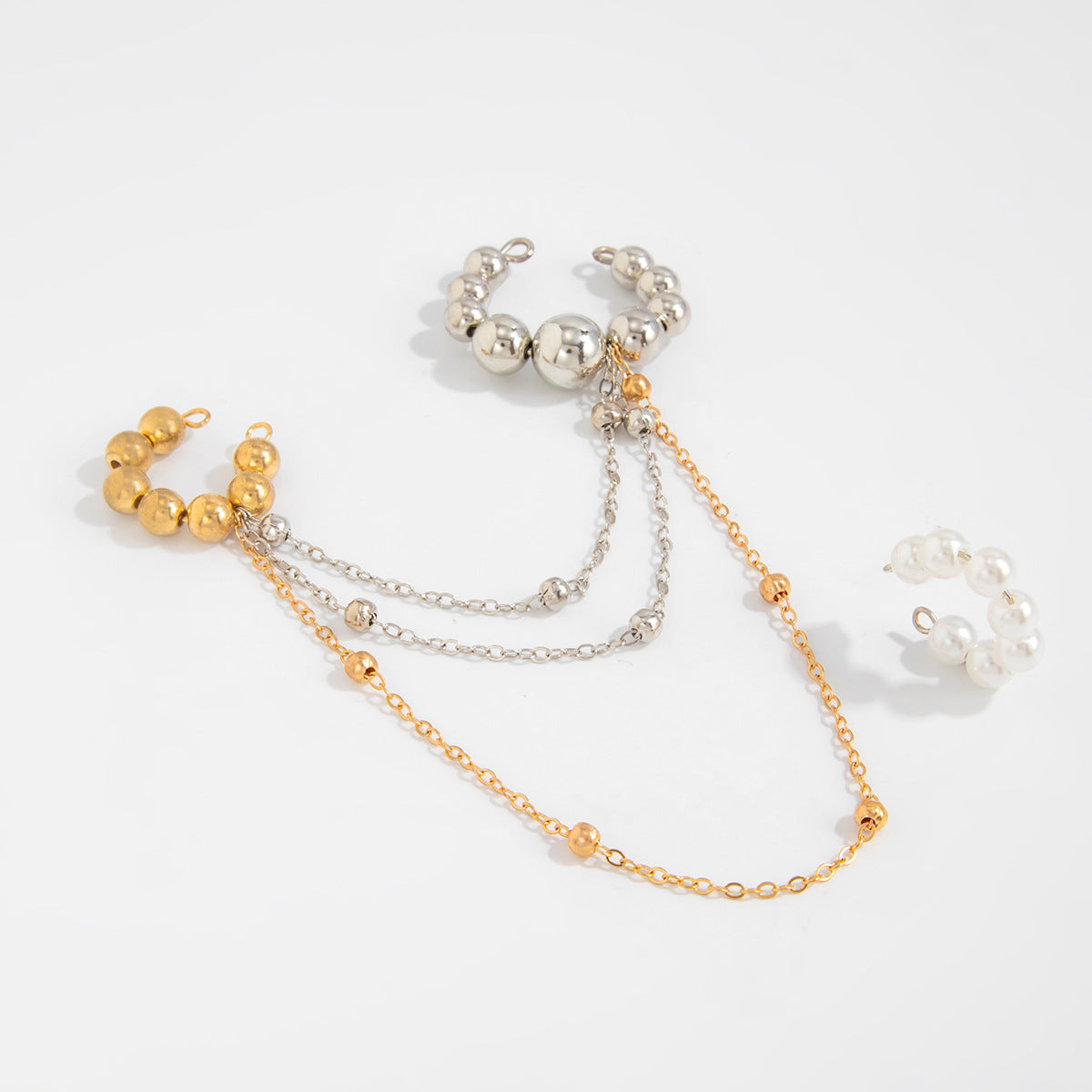 Planderful Vienna Verve Imitation Pearl Ear Clips Set For Women With Retro Beaded Tassel Clip On Earrings