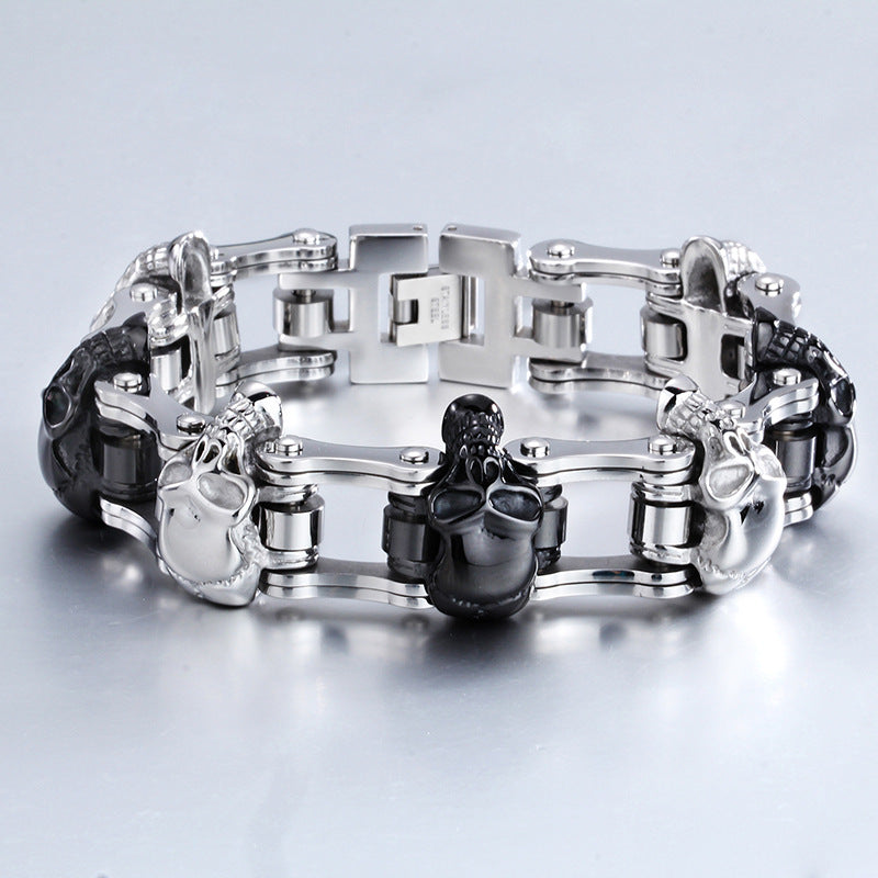 Rock Skull Men's Titanium Steel Bracelet