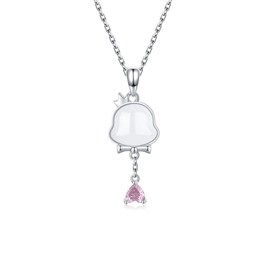 Original Moe Ji Snake Chalcedony Necklace Female S925 Sterling Silver Guochao Premium Sense Chain