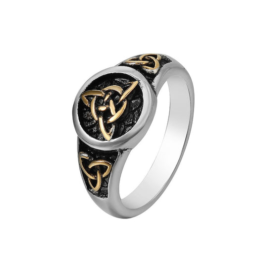 Planderful Titanium Steel Viking Ring Unisex Personalized Protection Statement Jewelry