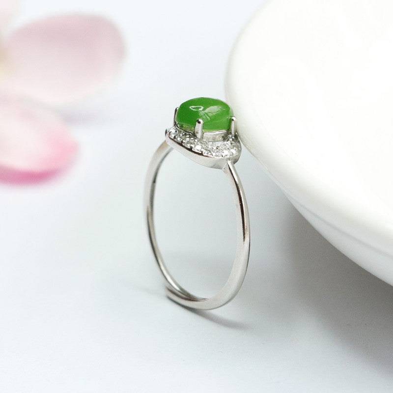 Hetian Jasper Stars & Moon Ring