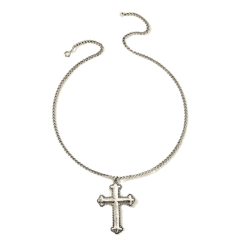 Retro Hip-hop Cross Pendant Necklace - Vienna Verve Collection