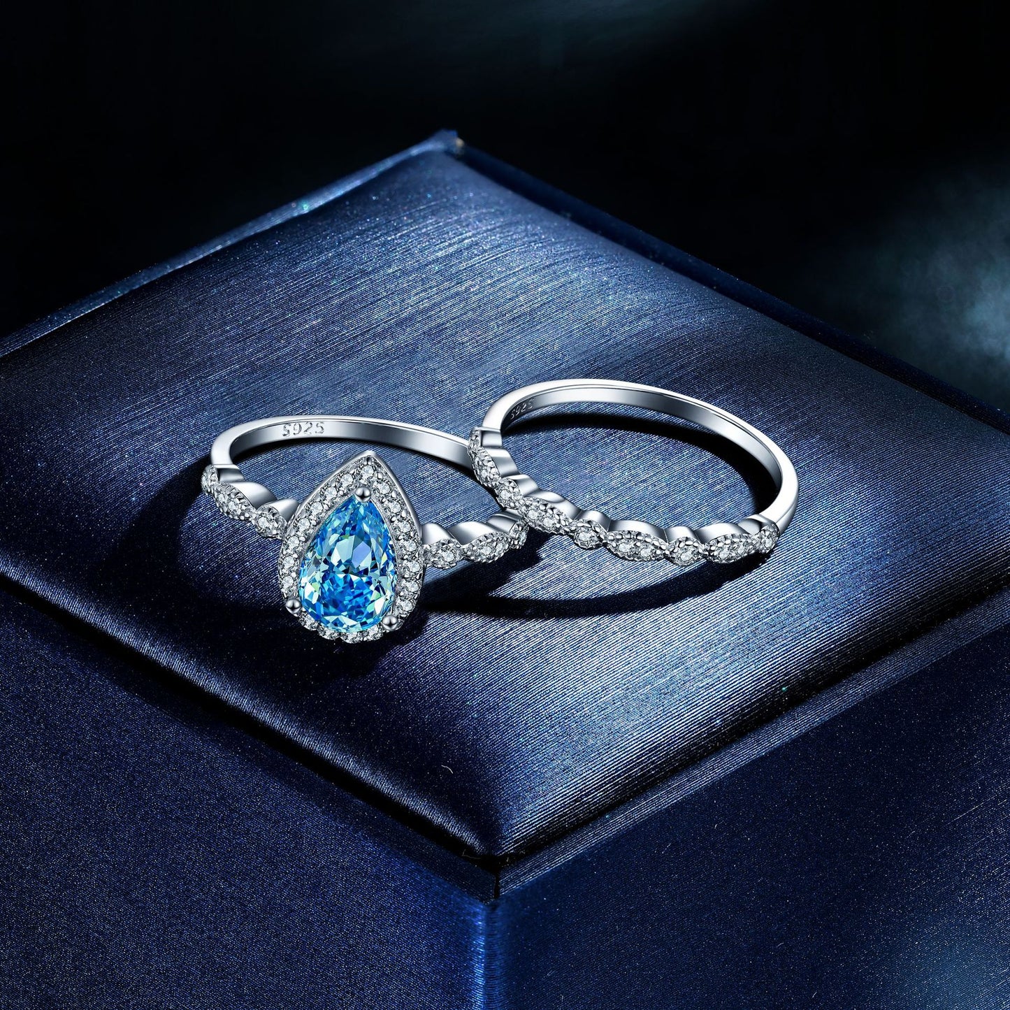 Sterling Silver 1.5ct Colored Treasure Ring for Women