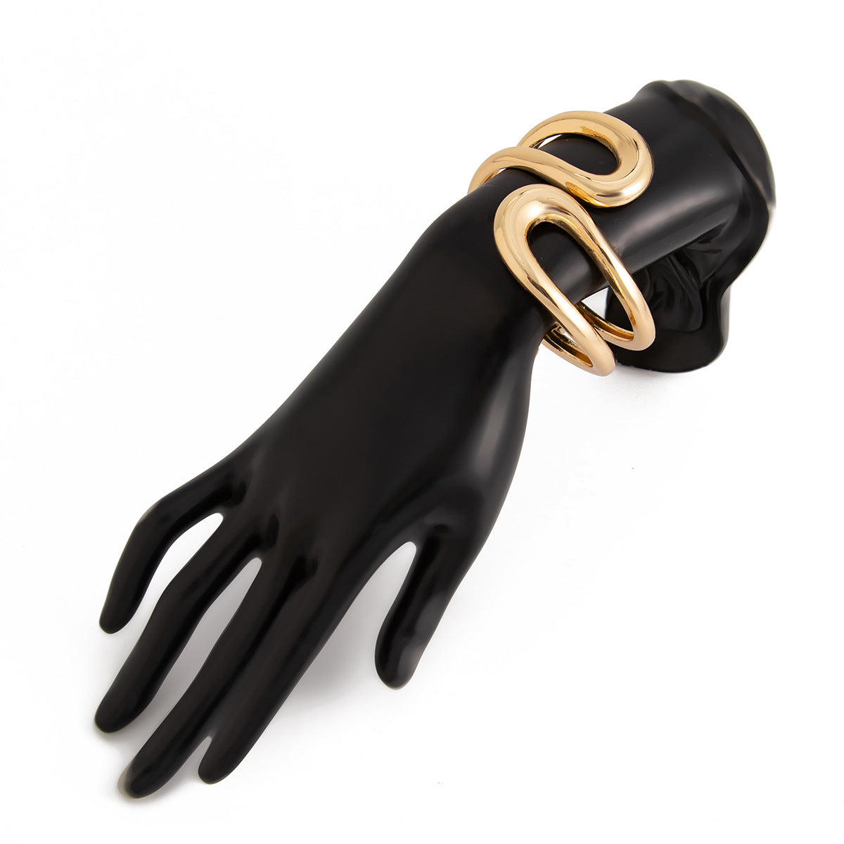 Hot-Selling Hug Open Bracelet Bracelet Alloy Smooth Surface Symmetrical Water Drop Spring