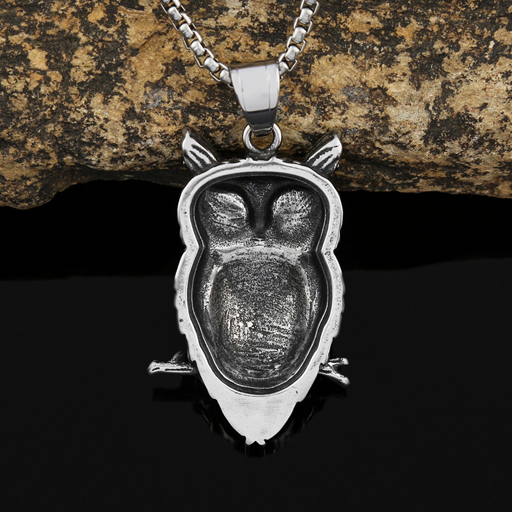 Skull Viking Stainless Steel Men's Pendant Necklace
