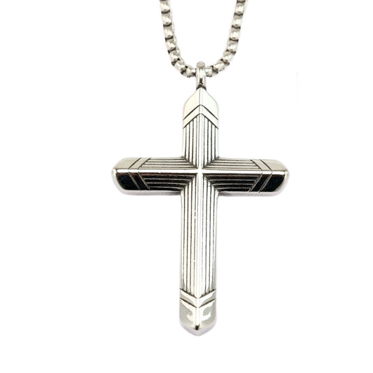 Cross Trendy Stainless Steel Men's Pendant Necklace