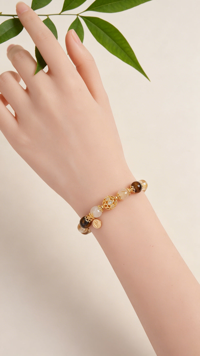 8 mm Tiger Eye & Citrine Bracelet
