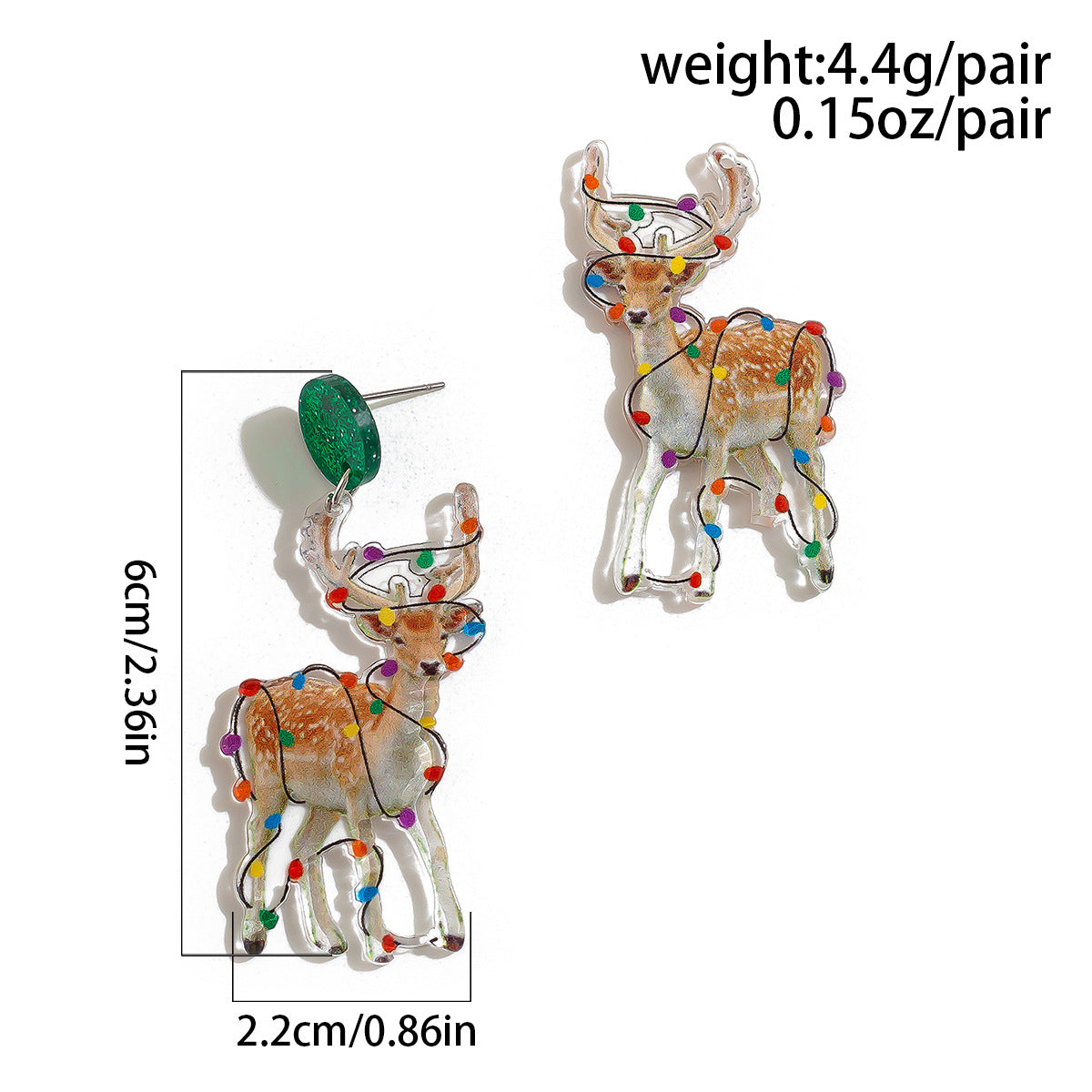 Planderful Vienna Verve Christmas Earrings Fringed Pendant For Women Elk Tree Design Statement