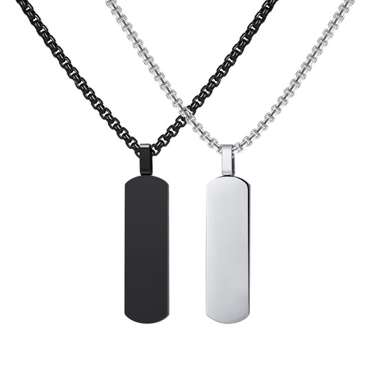 Stainless Steel Men's Pendant Simple Trendy Hip Hop Necklace