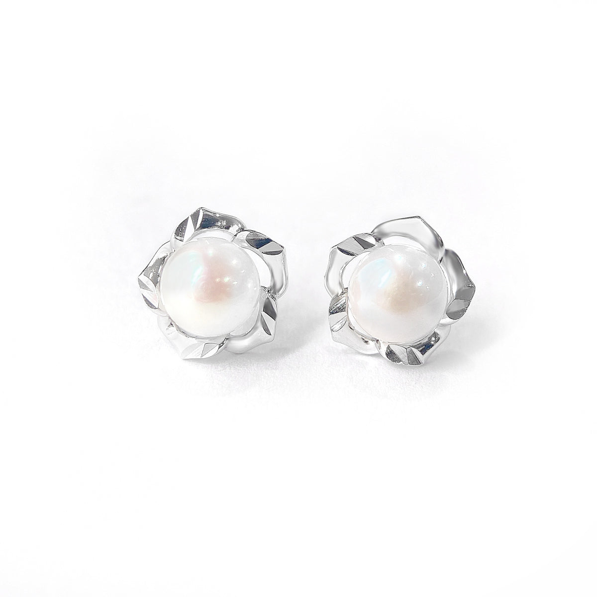Vintage Pearl 925 Sterling Silver Women's Earrings