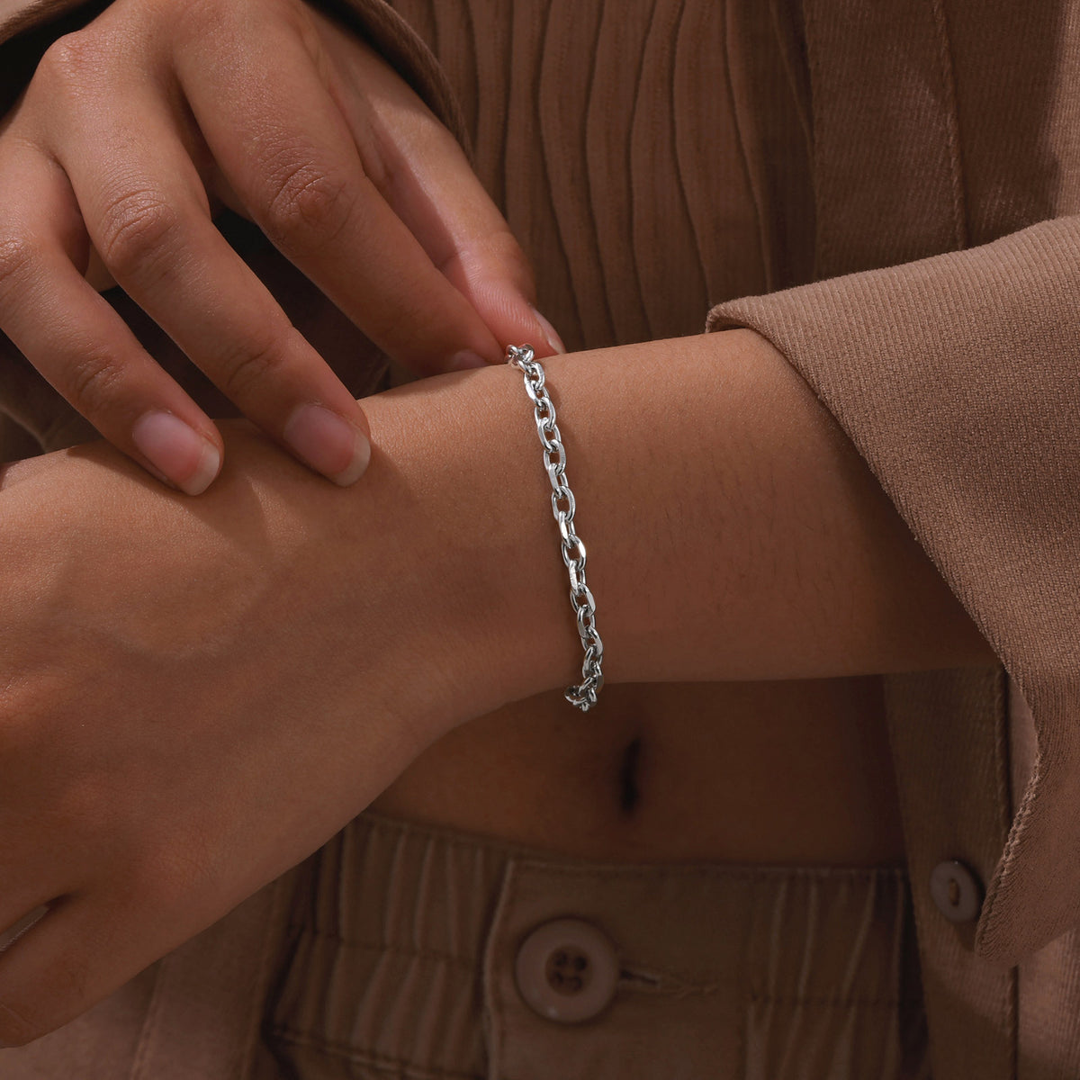 Minimalist Vintage Stainless Steel Bracelet for Women