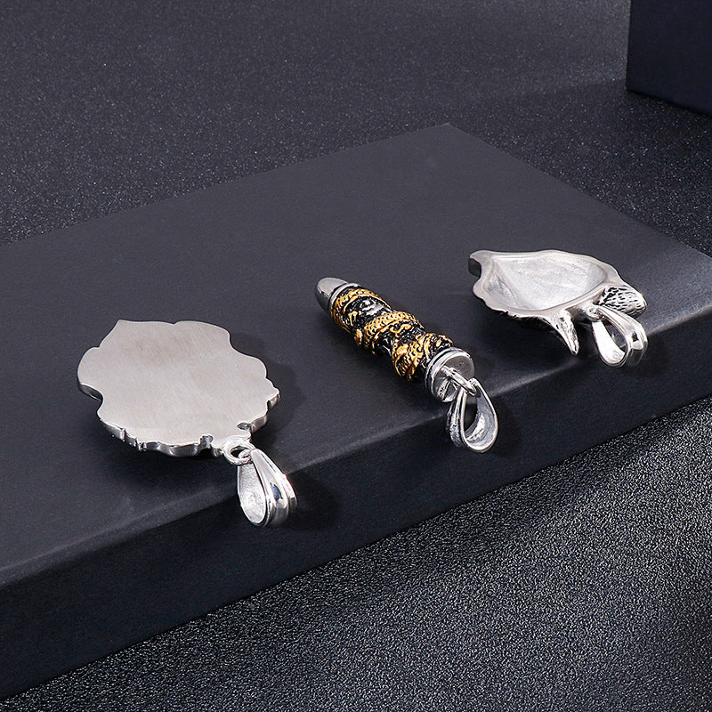 European Skull & Dragon Bullet Pendant for Men