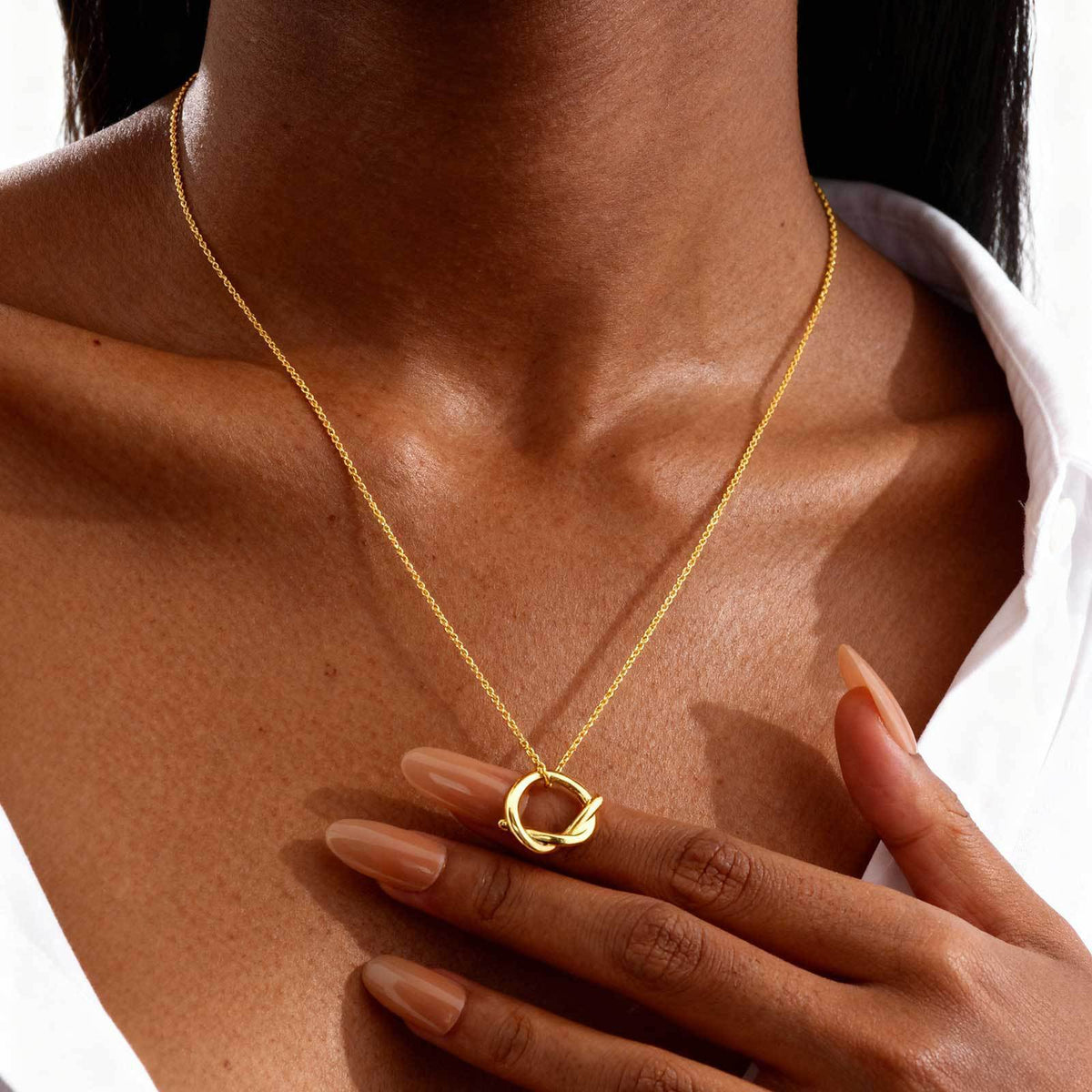 Geometric Braided Minimalist Copper Pendant