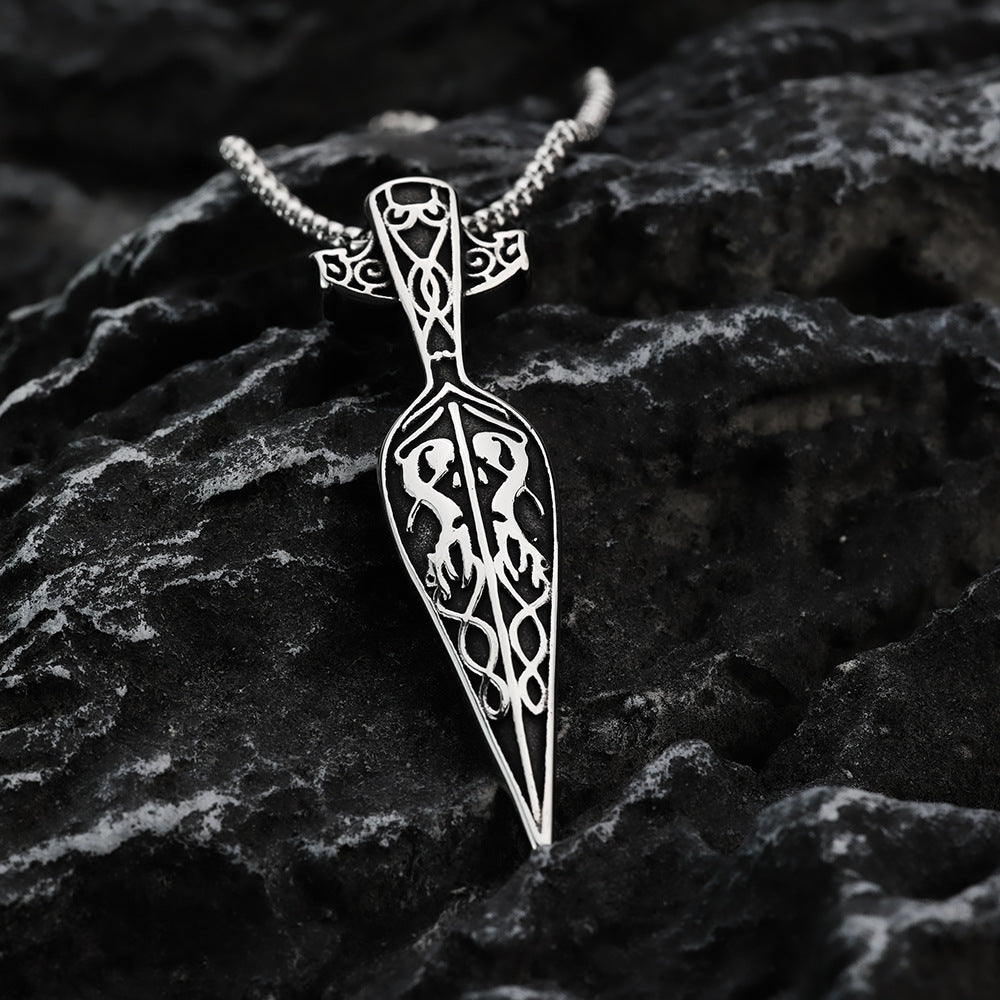 Vintage Viking Stainless Steel Men's Pendant Necklace