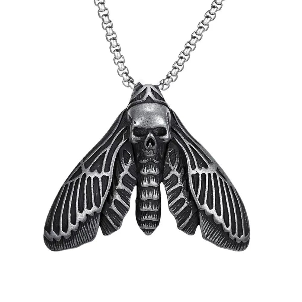 Gothic Skull Stainless Steel Men's Pendant Necklace