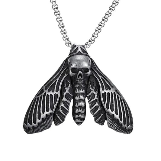 Gothic Skull Stainless Steel Men's Pendant Necklace