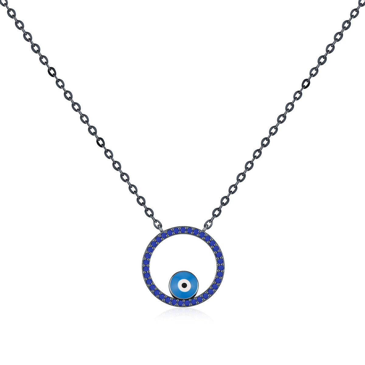 925 Sterling Silver Ghost Eye Necklace